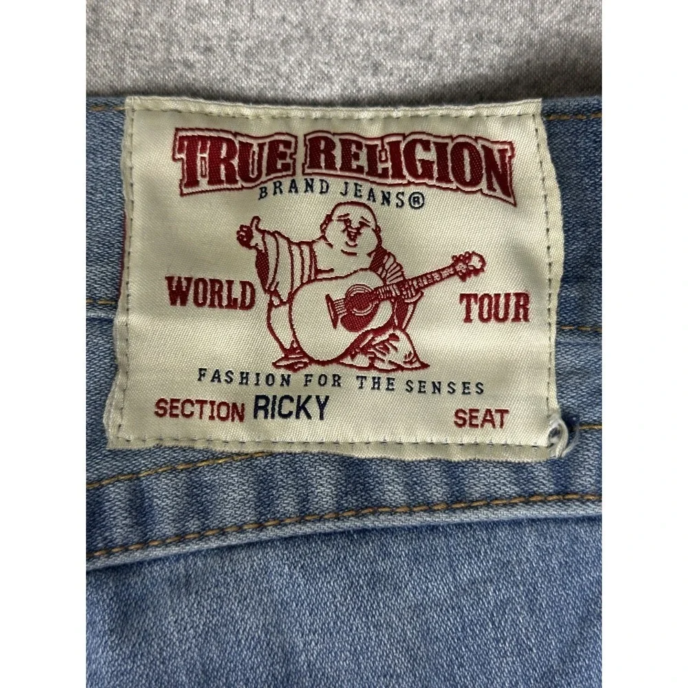True Religion Ricky Jeans Mens 40 Straight Leg Made USA Originals Classic Denim